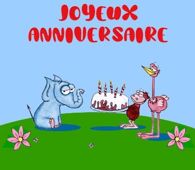 gif joyeux anniversaire animaux